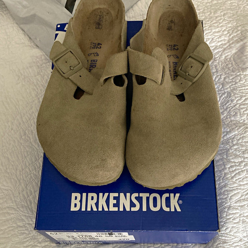 Birkenstock boston khaki suede - khaki,