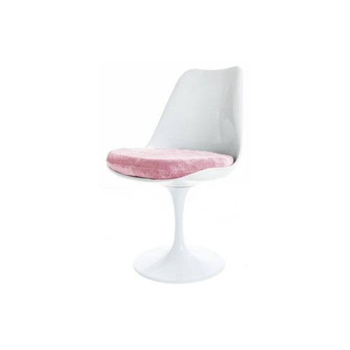 White tulip swivel side - white, chair