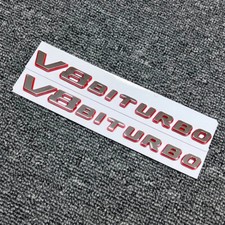 Red Chrome V8 BITURBO Letters