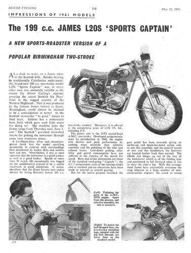 1961 james l20s sports - 1961, 'l20s