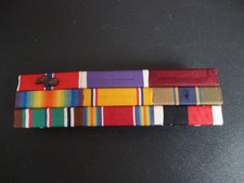US MILITARY  MEDAL RIBBON RACK x 9 RIBBONS.