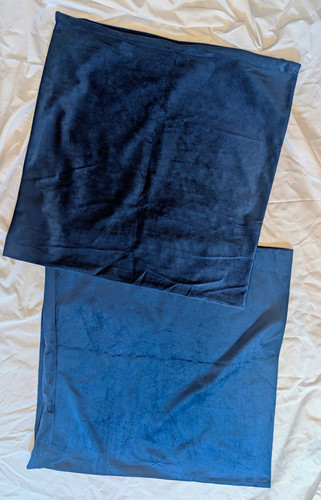 Blue teal velvet square - blue,