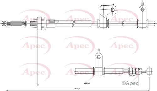 Apec rear right brake cable - right,