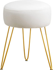 LUE BONA Vanity Stool, White