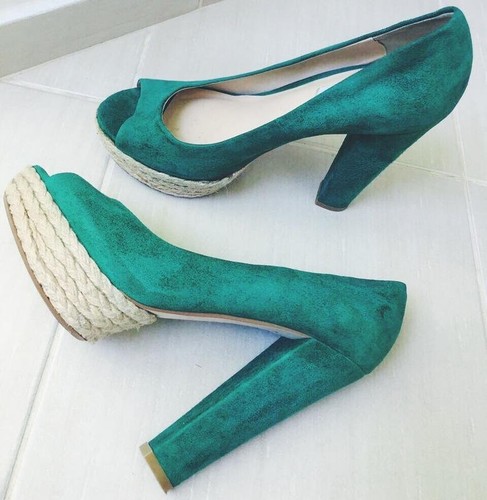 Women dune heels turquoise - turquoise, 39