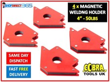SET OF 4 50LB MAGNETIC WELDING HOLDERS 4 INCH WELDER MAGNET ARROWS ANGLES 26-38