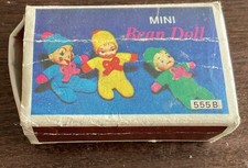 Vintage Matchbox Mini Bean Doll Yellow In Original Box