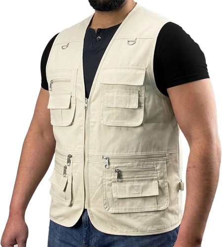 Men utility vest cargo - vest,
