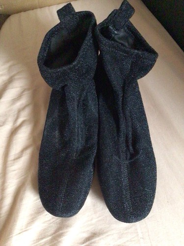 Black sparkly ankle boots - sparkly,