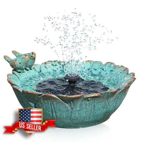 Solar bird bath fountain - bird, with