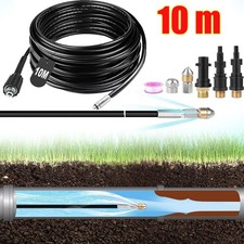 10M High Pressure Washer Hose Pipe Sewer Drain Cleaning Cleaner Kit for Karcher