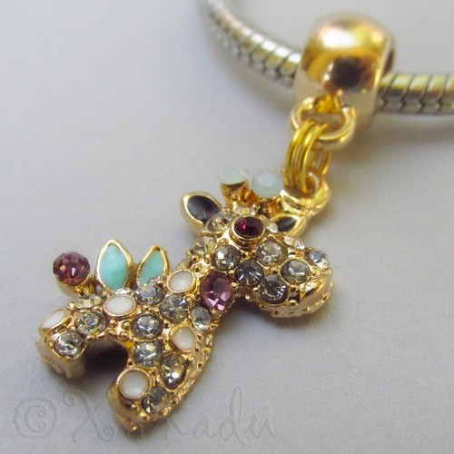 Giraffe gold plated large hole - gold,