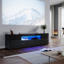 Black 180cm High Gloss TV