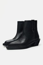 Zara Black Leather Cowboy