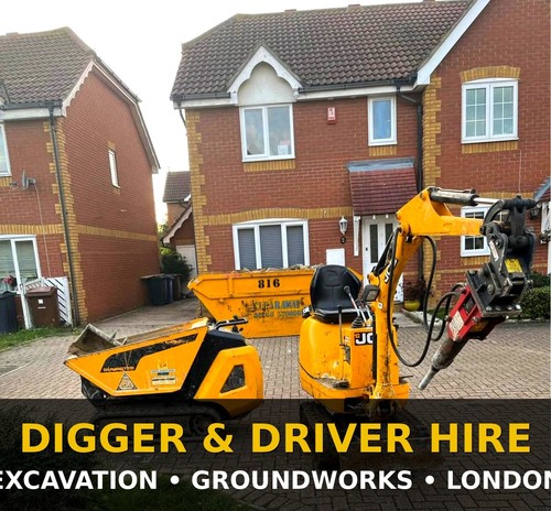 Digger driver hire with - hire,