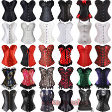 Lady Sexy Corset Basque Burlesque Fancy Rouge Boned Free Lingerie Sets 6-24 ES