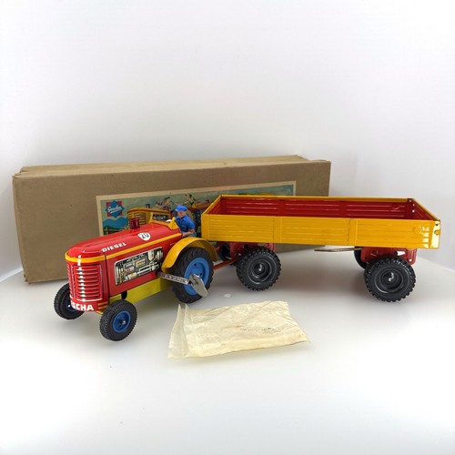 Gescha tractor with - gescha, trailer