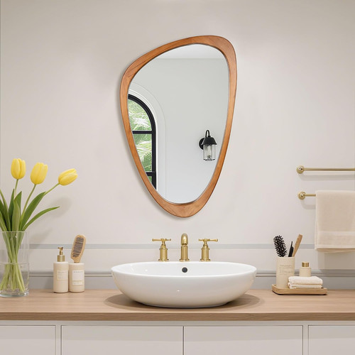 Asymmetrical wall mirror with - mirror,