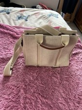 Zara Cream Tote Handbag With Extendable Strap. Used Once In Excellent Condition