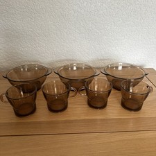 Vintage Duralex Smoked Glass