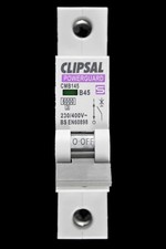 CLIPSAL 45 AMP CURVE B 6kA MCB CIRCUIT BREAKER CMB145 PCB6B145G POWERGUARD