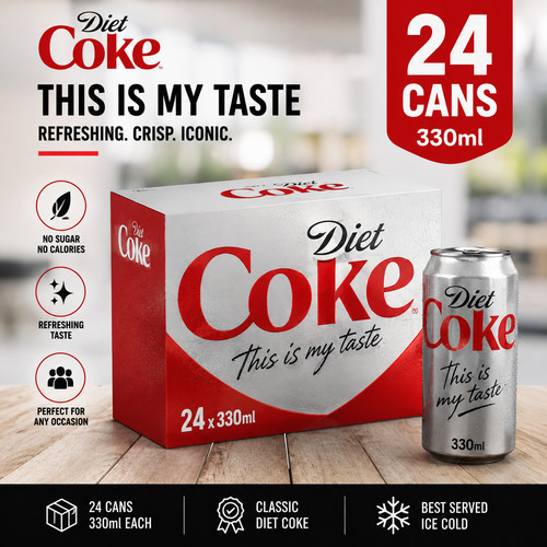 Diet coke can cola - box, ml