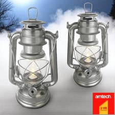 2 x LED Hurricane Lanterns