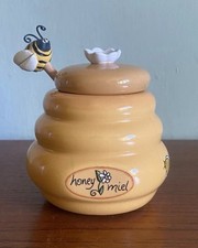 Yellow beehive ceramic - yellow, honey