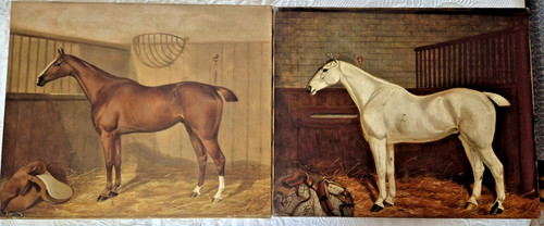 Pair oil original paintings - pair,