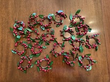 Christmas Decorations Set Of Mini Wreaths Napkin Holders