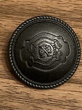 Real Metal Military Style Shield Black Gunmetal Shank Buttons 6pcs 20mm (32L)