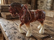 Vintage shire horse figurine - horse,