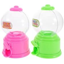  2 PCS Bubble Gum Machine for Kids Candy Dispenser Desk Automatic