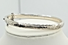 Vintage Charles Horner Small Sterling Silver Hinged Bangle - Chester 1958