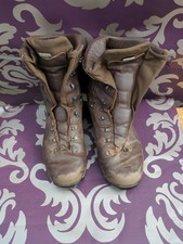 British Army Brown Altberg Combat Boots - UK 10 - Army Hiking Boots -Ex Issued