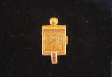 Superb 17 Jewels Tavannes 14 K Solid Rose Gold Womens Wrist  Watch with Rubies