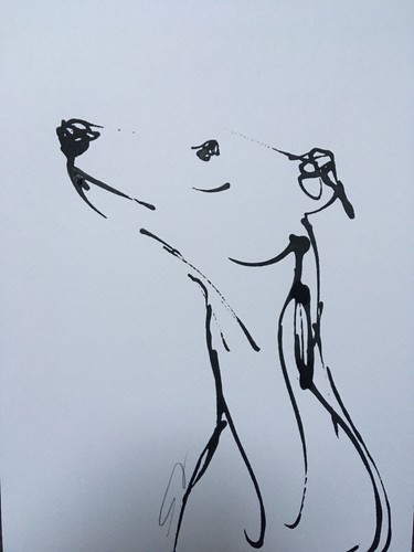 Original signed ink sketch - original,