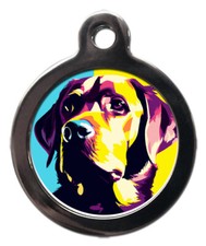 Pet ID tag Black Labrador Dog