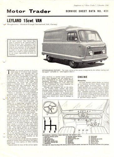Leyland 15cwt van 1964 motor - 15cwt,