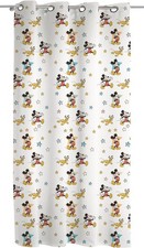 Single Panel Voile Curtain Micky Mouse 140x290cm Semi-Sheer Bedroom Curtain-NEW