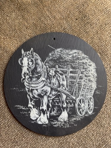 Vintage welsh slate - vintage, horse