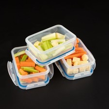 Food Storage Containers Set Airtight Clip Lock Food Lunch Box 240, 300, 700ML
