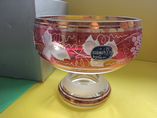 Bohemia glass ruby - bohemia, bowl