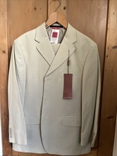 Marks and Spencer Men's Suit Collezione Linen And Tencel Cream Light Beige