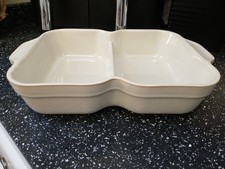 DENBY LINEN DIVIDED SERVING DISH