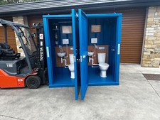 MULTEC BLUE Portable DOUBLE Toilet Block Unit, Site Cabin - Single Unit