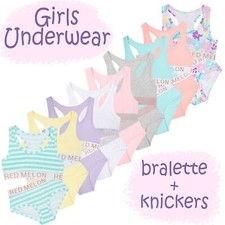Girls Bra Briefs Set Crop Top