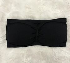 Primark Black Seam Free Padded Ruched Strapless Style Bra - Size 12-14