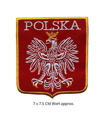 Polish Coat Of Arms Poland POLSKA Patch Embroidere Sew/Iron On Badge Jean N-163