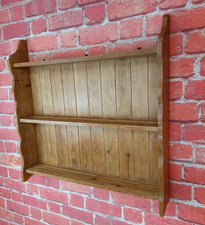 Vintage Pine Wall Shelf Plate